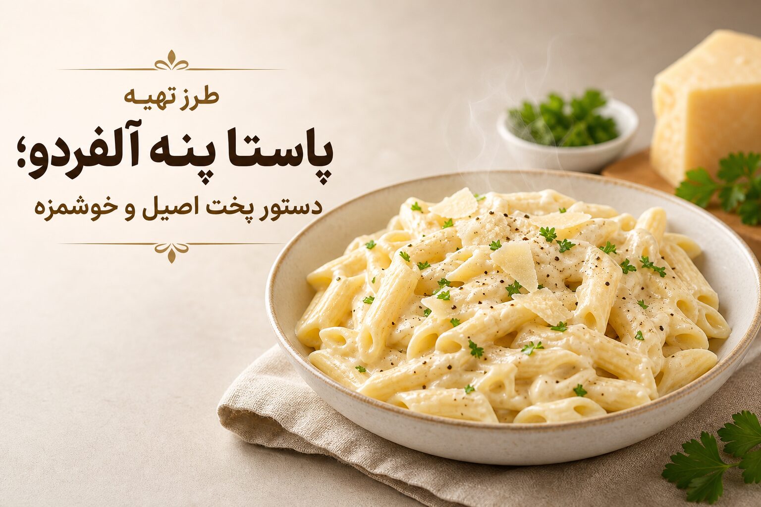 طرز تهیه پاستا پنه